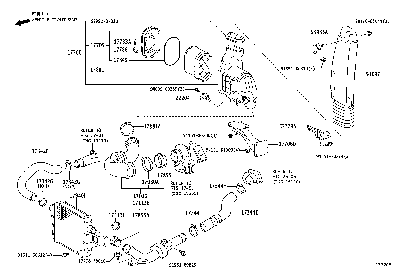 17103-78290 PIPE, INTAKE, NO.1 product image
