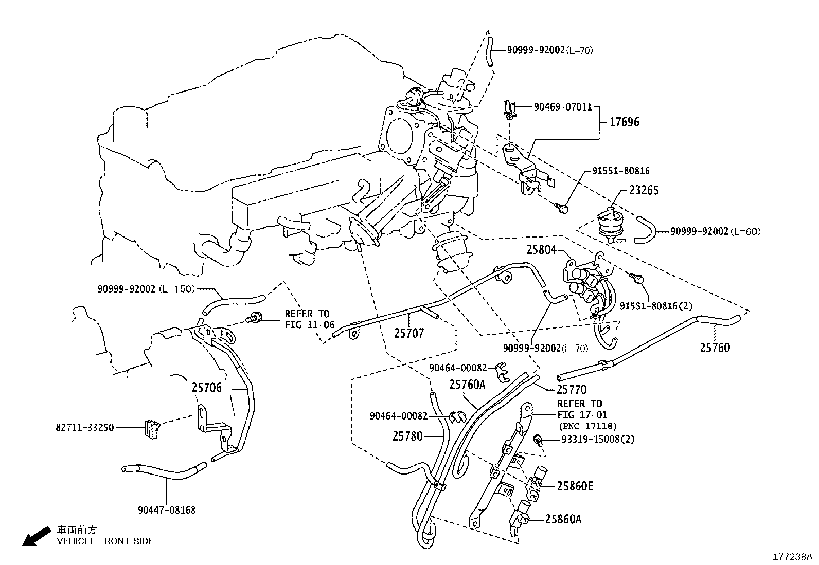 25760-30200 HOSE ASSY, VACUUM TRANSMITTING product image