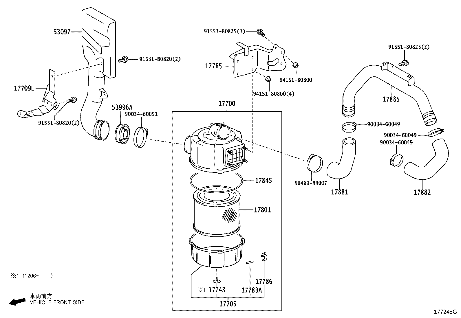 17700-78431 CLEANER ASSY, AIR product image