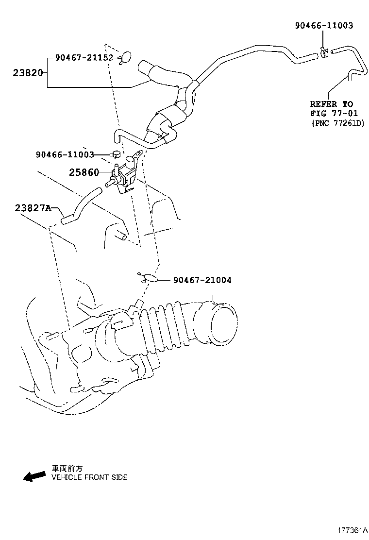 25860-21150 VALVE ASSY, VACUUM SWITCHING, NO.1 product image