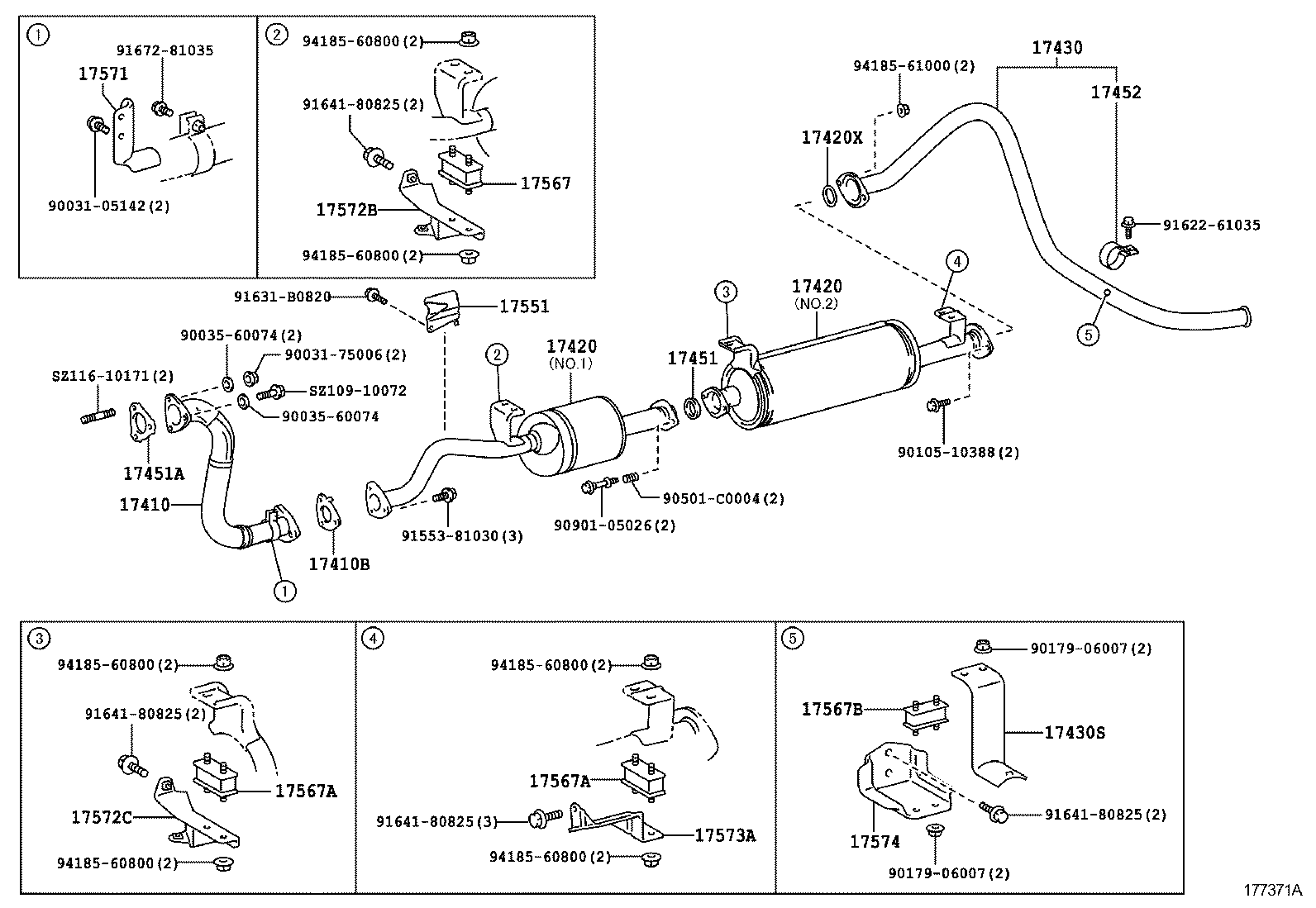 17430-58790 PIPE ASSY, EXHAUST, TAIL product image