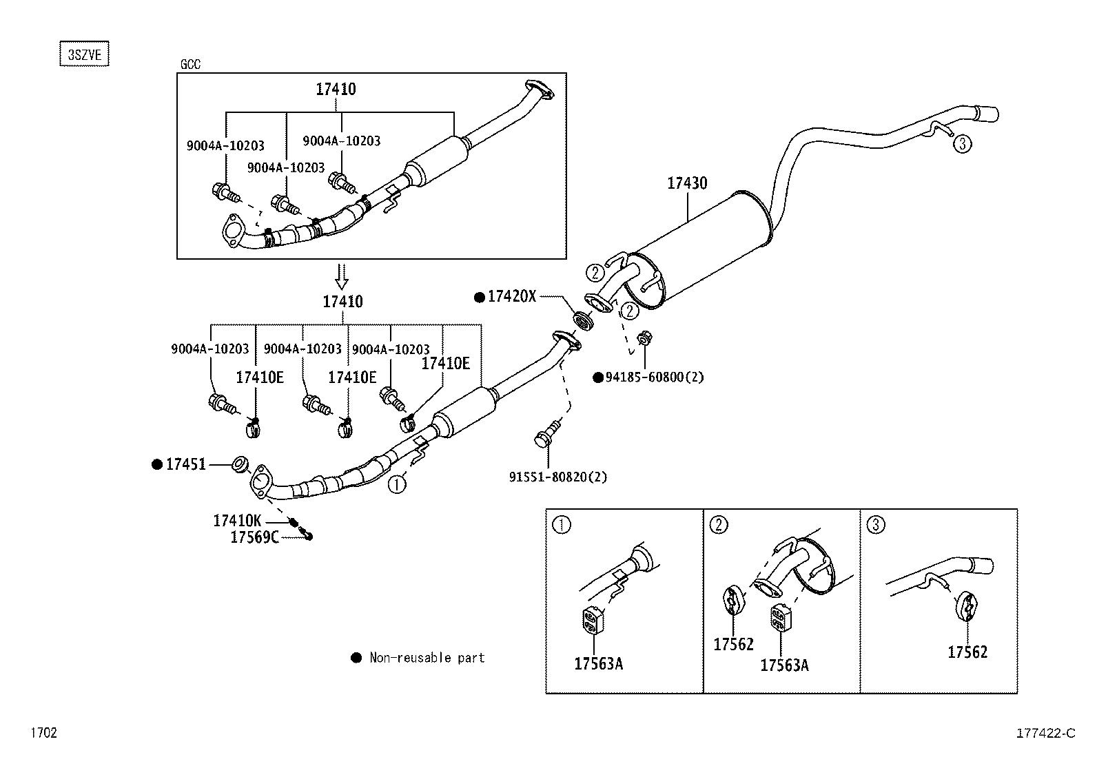 17569-97501 BOLT, EXHAUST PIPE SUPPORT product image
