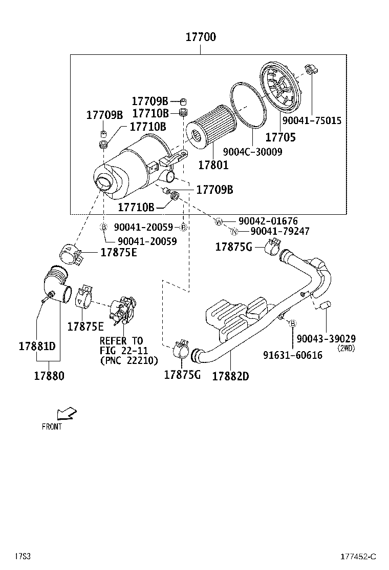 17705-87529 CAP SUB-ASSY, AIR CLEANER product image