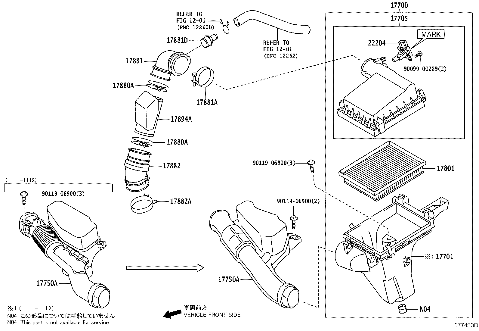 Toyota 17700-37261 CLEANER ASSY, AIR
