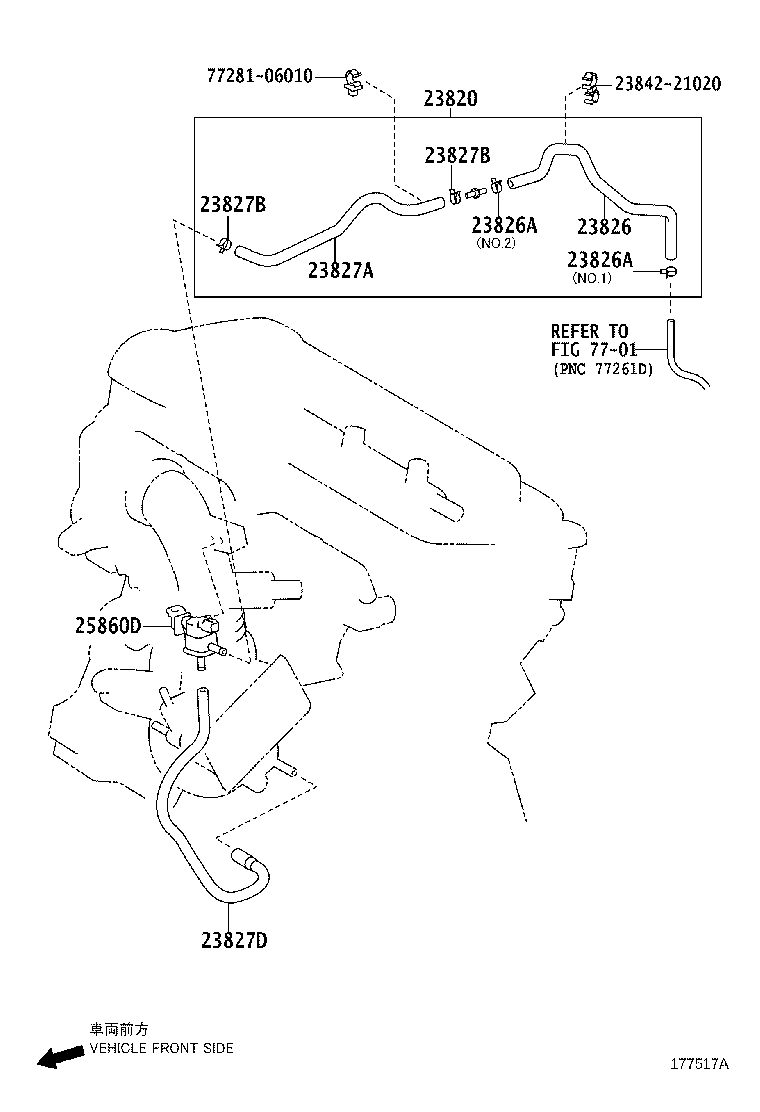 Toyota 96134-51700 CLIP(FOR FUEL VAPOR FEED HOSE, NO.1)