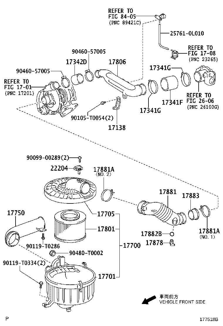 17880-0C080 HOSE ASSY, AIR CLEANER product image