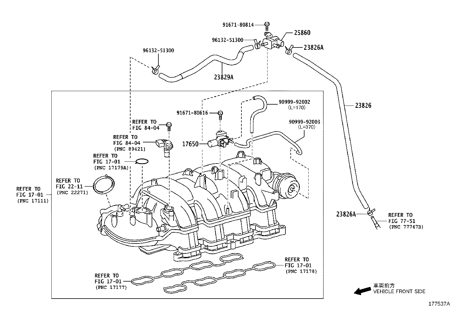 23826-31240 HOSE, FUEL VAPOR FEED, NO.1 product image