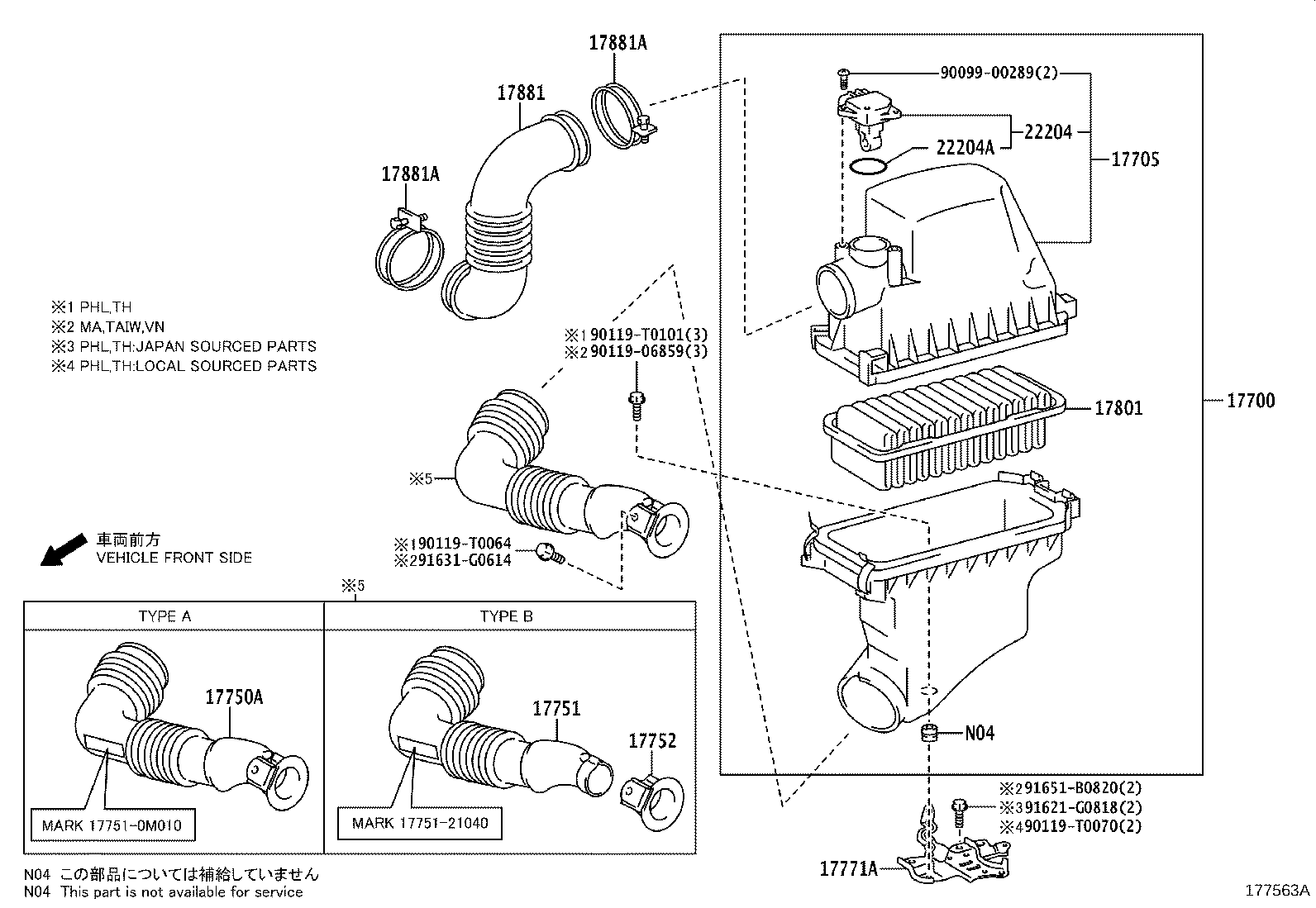 17700-02110 CLEANER ASSY, AIR product image