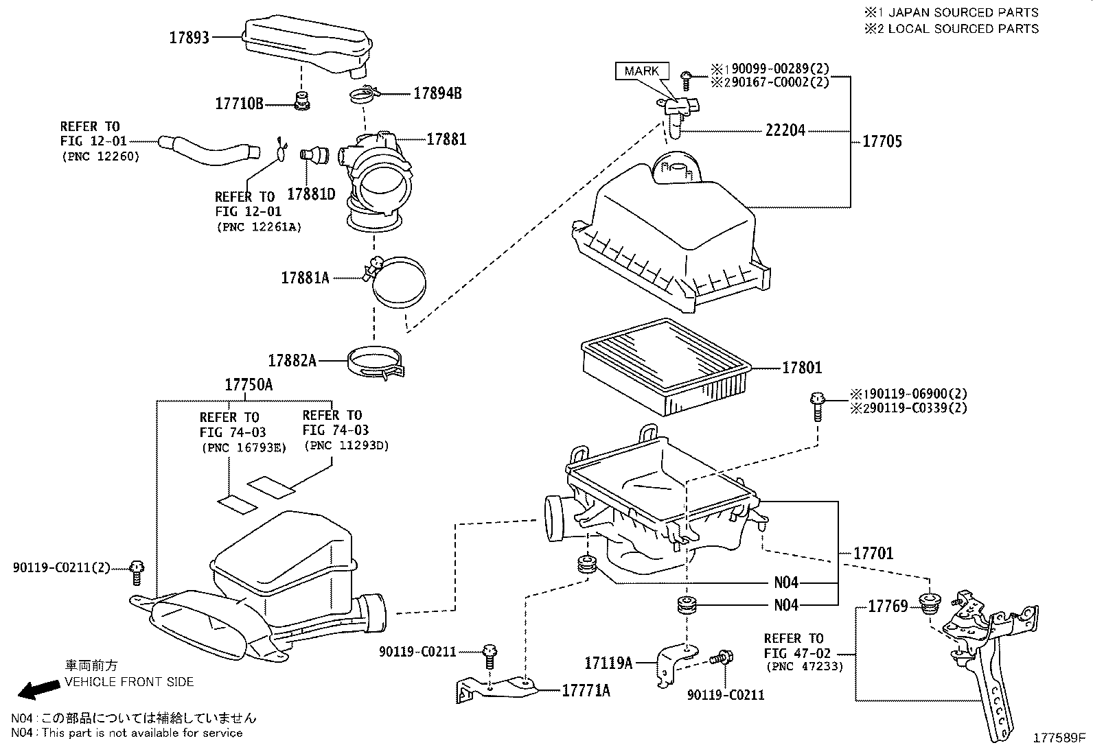 17705-0V060 CAP SUB-ASSY, AIR CLEANER product image
