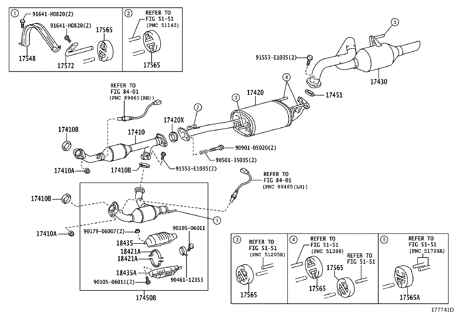 17410-38580 PIPE ASSY, EXHAUST, FRONT product image