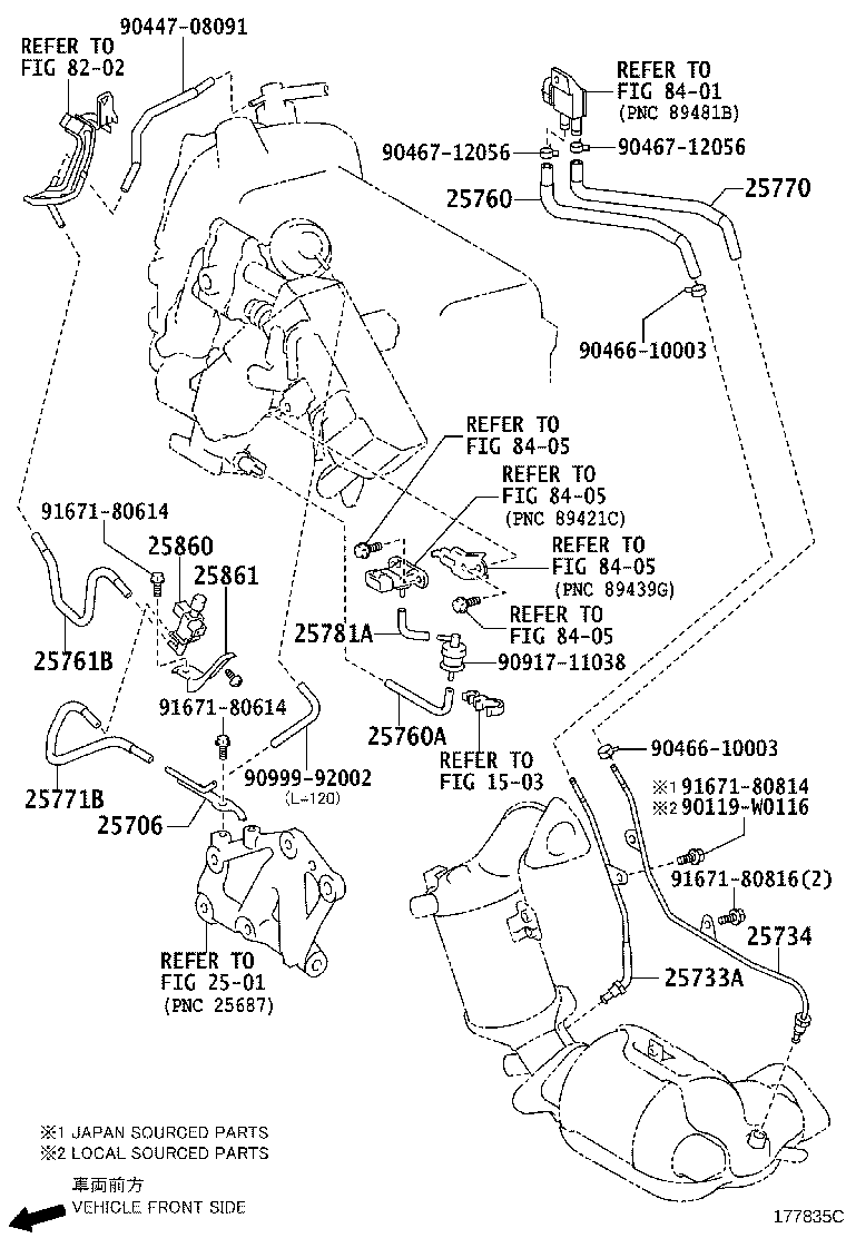 23826-0Y050 HOSE, FUEL VAPOR FEED product image