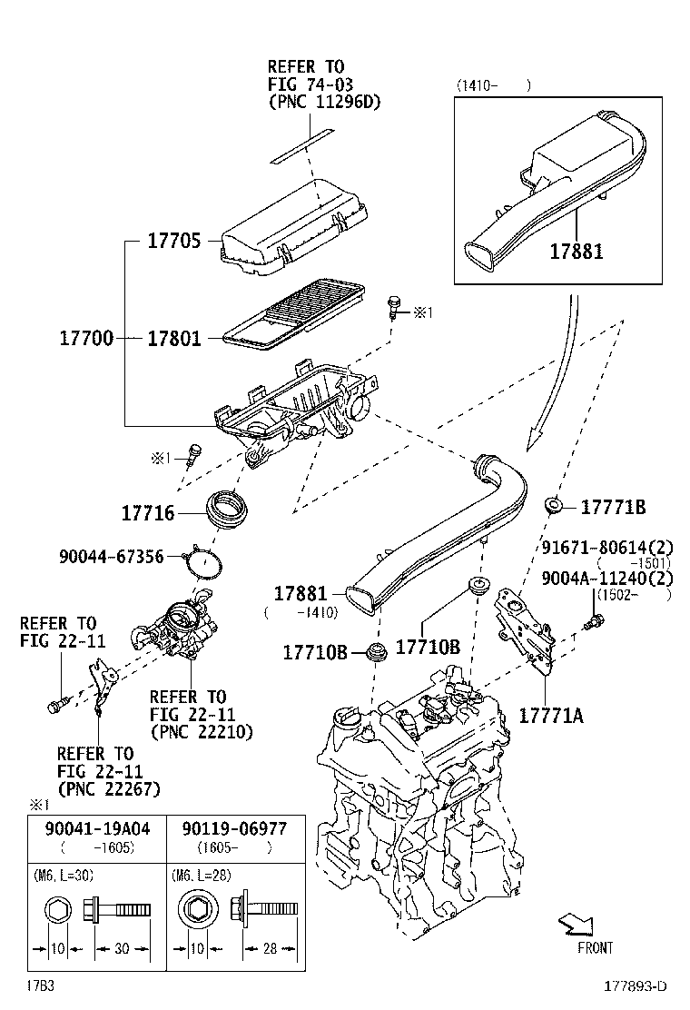17700-BZ150 CLEANER ASSY, AIR product image