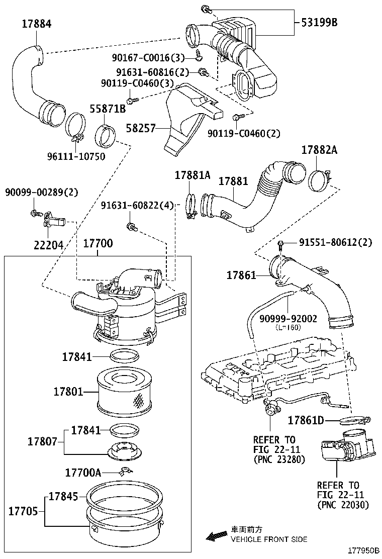 17030-78760 HOSE, AIR, NO.1 product image