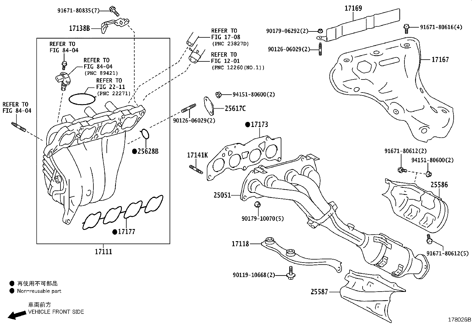 17150-31340 MANIFOLD SUB-ASSY, EXHAUST, LH product image