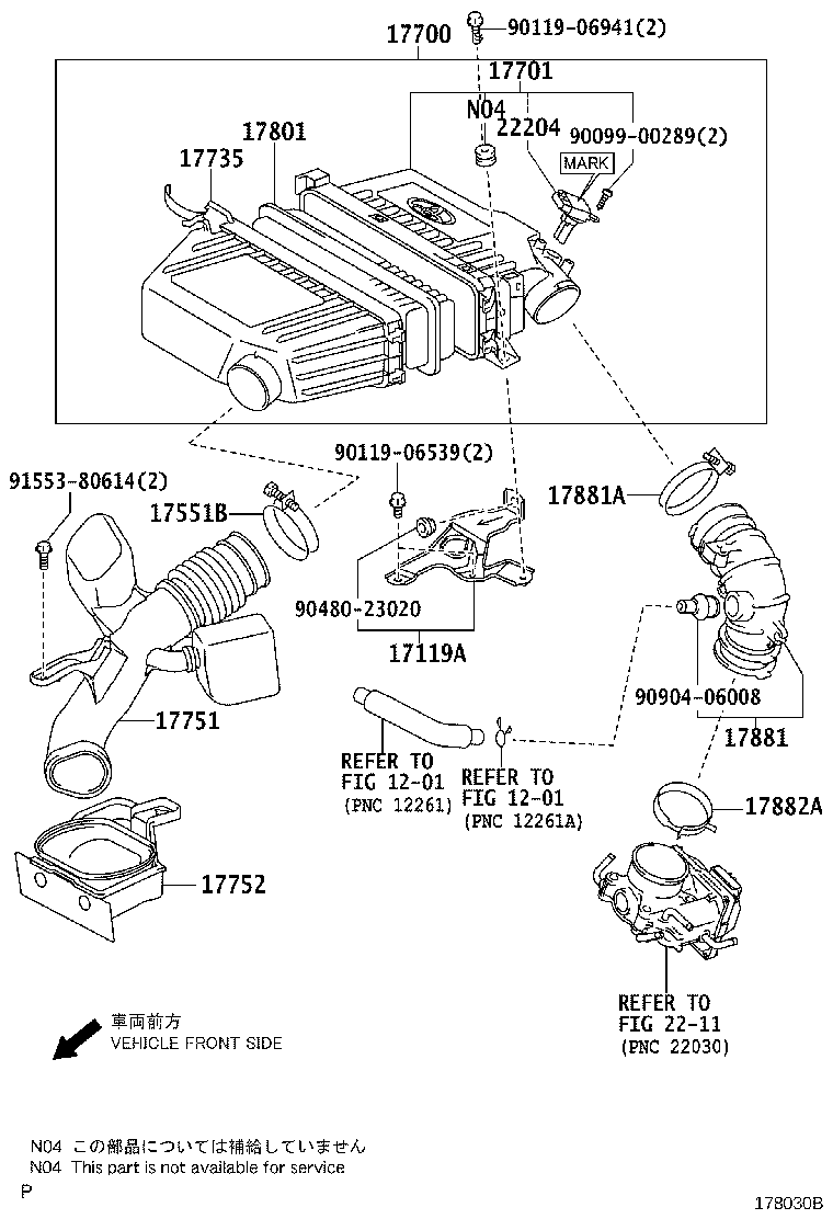 17700-28322 CLEANER ASSY, AIR product image