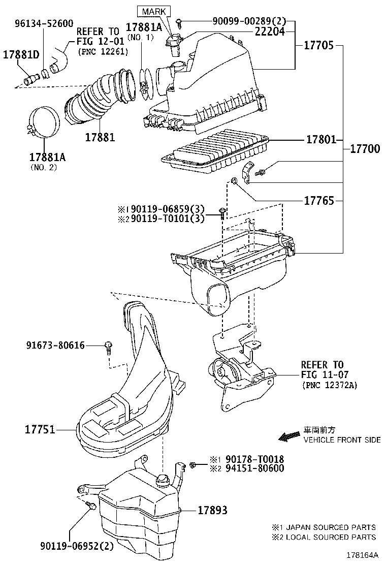 12229-0T070 TUBE, UNION(FOG AIR CLEANER HOSE) product image