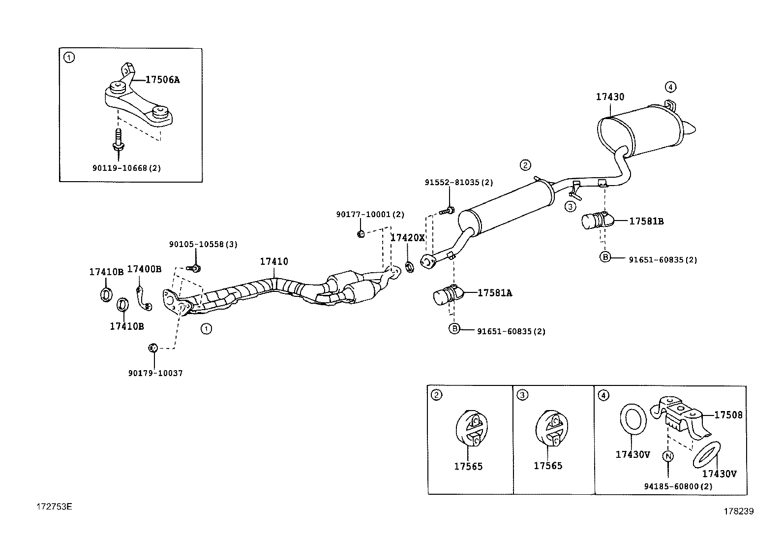 17430-46750 PIPE ASSY, EXHAUST, TAIL product image