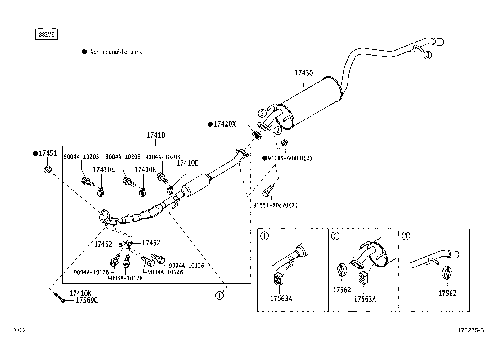 17569-97501 BOLT, EXHAUST PIPE SUPPORT product image