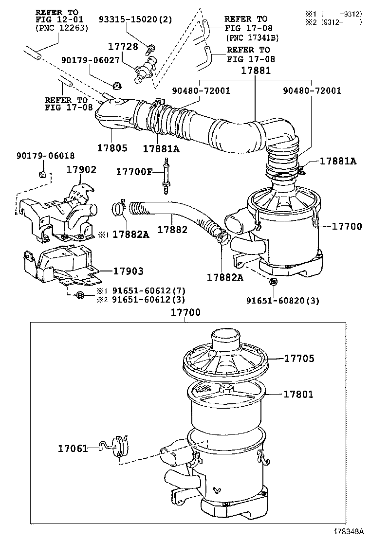 17700-72260 CLEANER ASSY, AIR product image