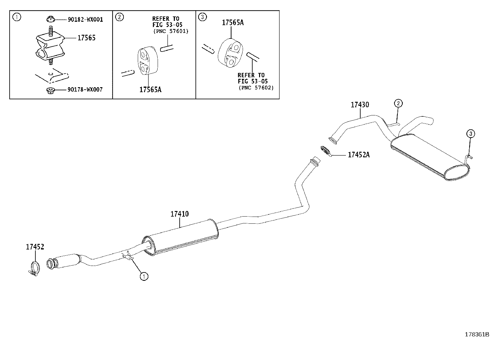 17430-0Q080 PIPE ASSY, EXHAUST, TAIL product image