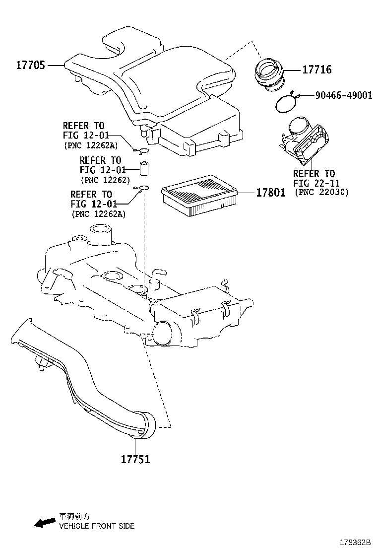 17801-21060 ELEMENT SUB-ASSY, AIR CLEANER FILTER product image