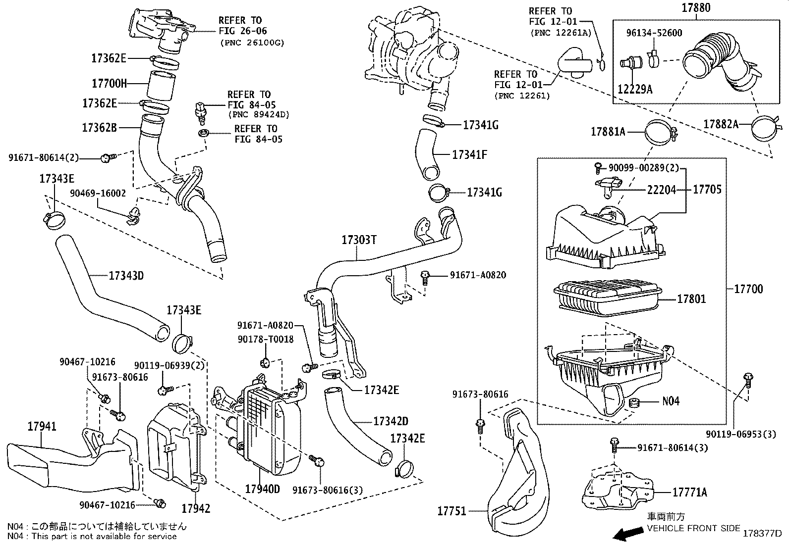 12229-0T070 TUBE, UNION(FOG AIR CLEANER HOSE) product image