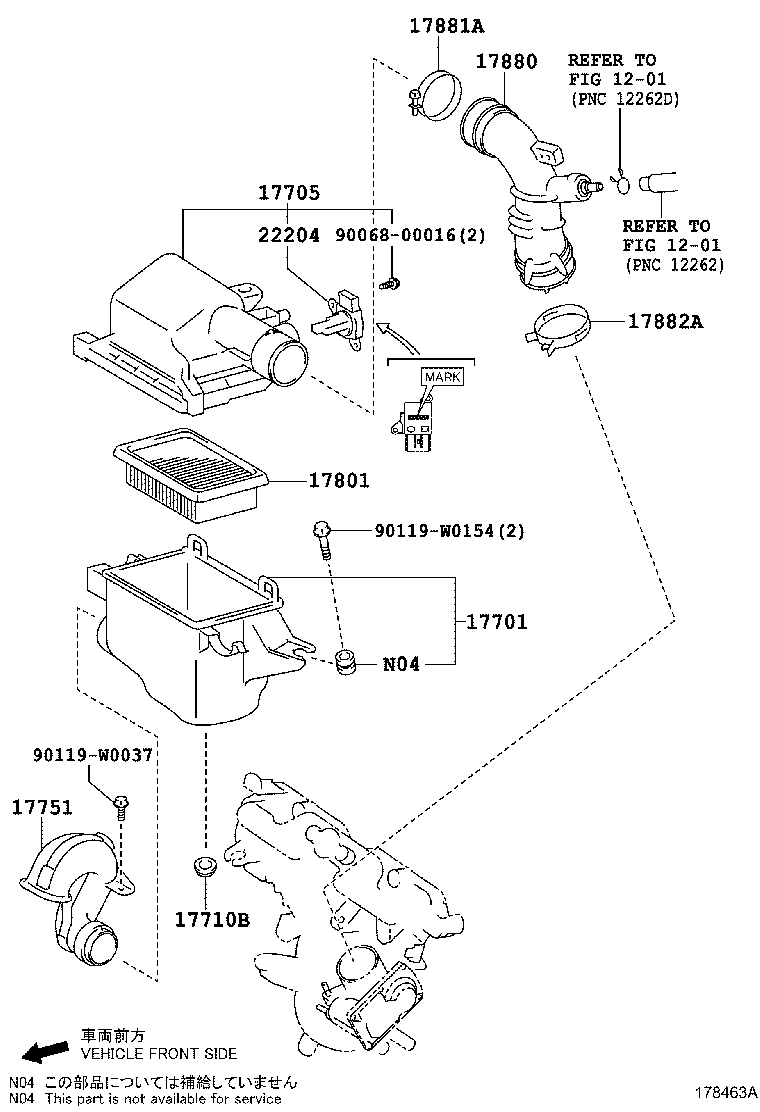 12229-47010 PIPE, VENTILATION product image