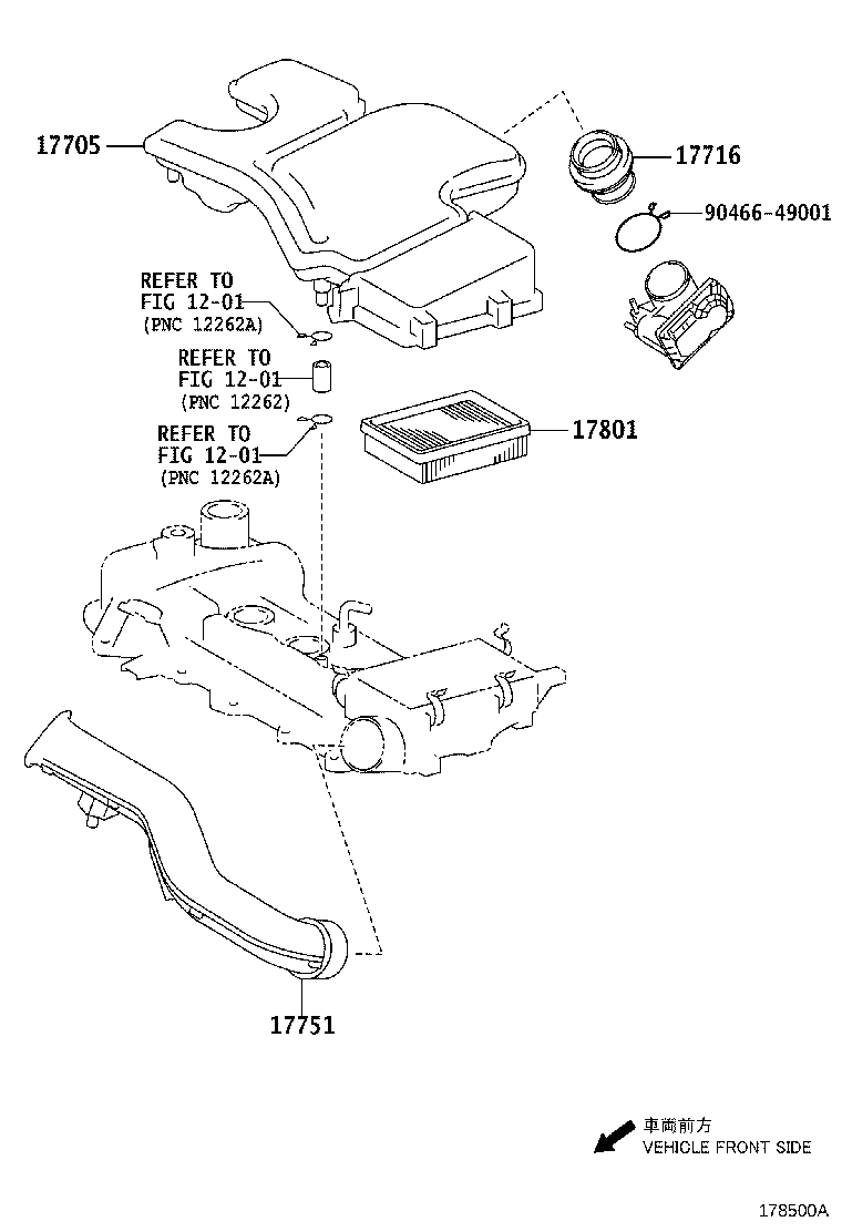 12229-47010 PIPE, VENTILATION product image