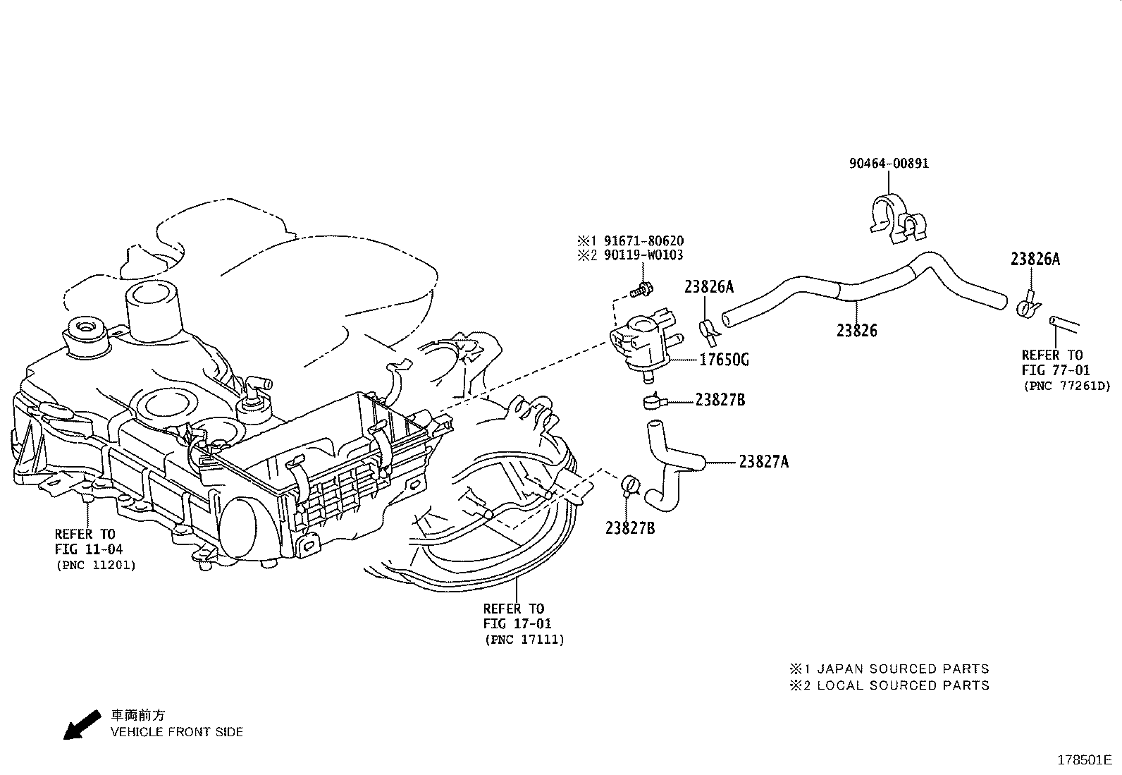 96137-41301 CLIP(FOR FUEL VAPOR FEED HOSE, NO.2) product image