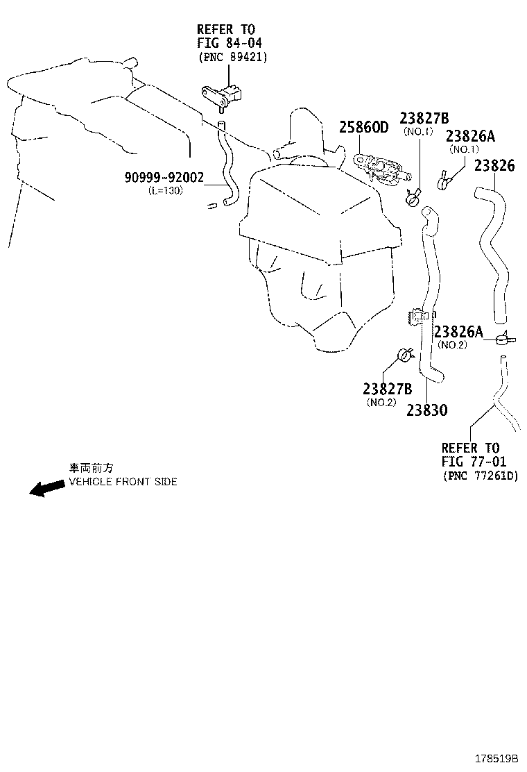 Toyota 25860-36100 VALVE ASSY, VACUUM SWITCHING, NO.2