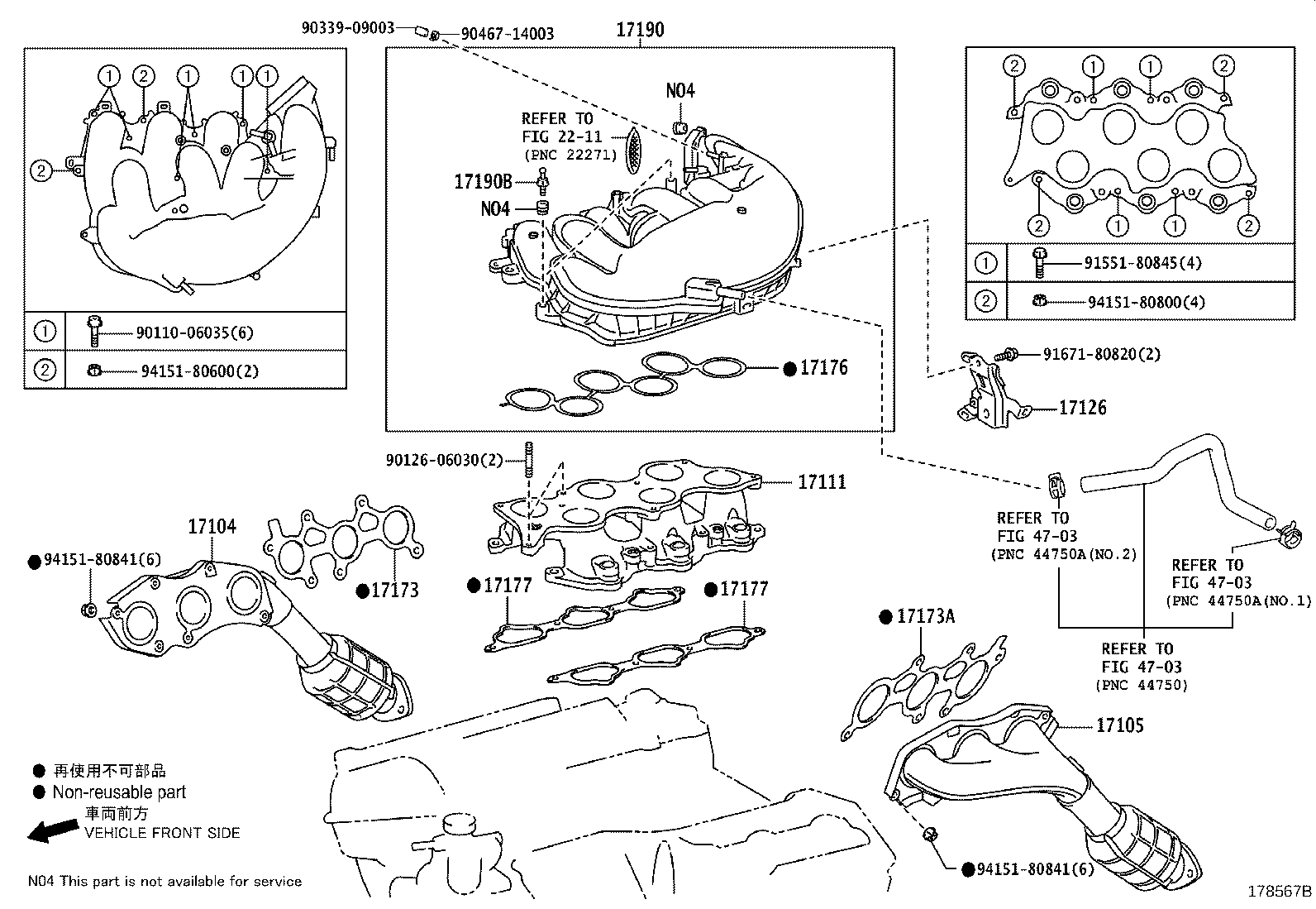 17140-31770 MANIFOLD SUB-ASSY, EXHAUST, RH product image