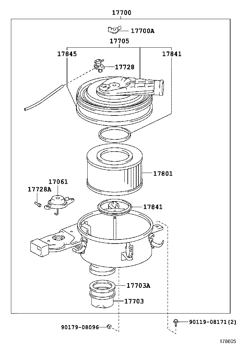 17700-61290 CLEANER ASSY, AIR product image