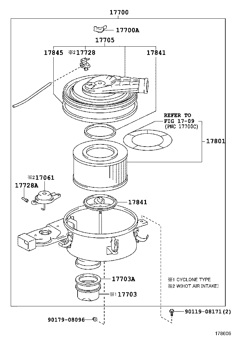 17700-17280 CLEANER ASSY, AIR product image