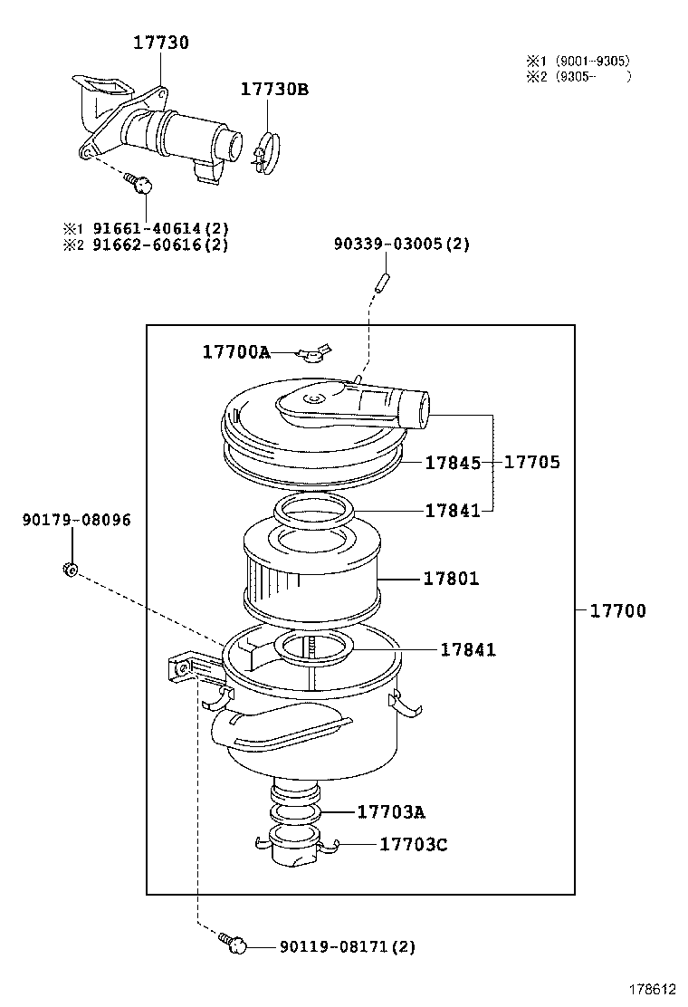 17700-17280 CLEANER ASSY, AIR product image