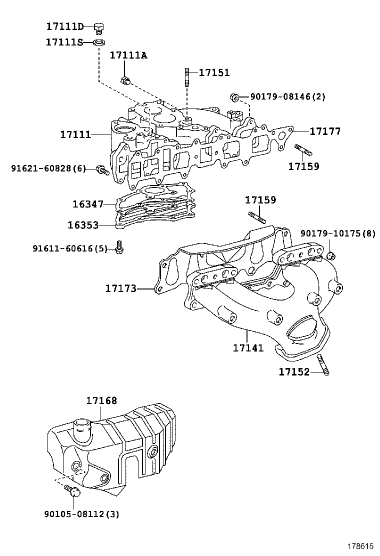 17118-66020 STAY, MANIFOLD product image