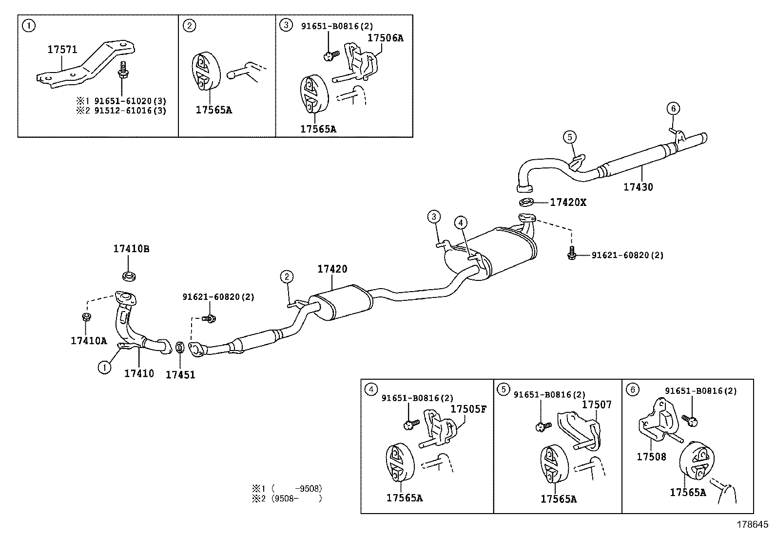 17430-1A730 PIPE ASSY, EXHAUST, TAIL product image
