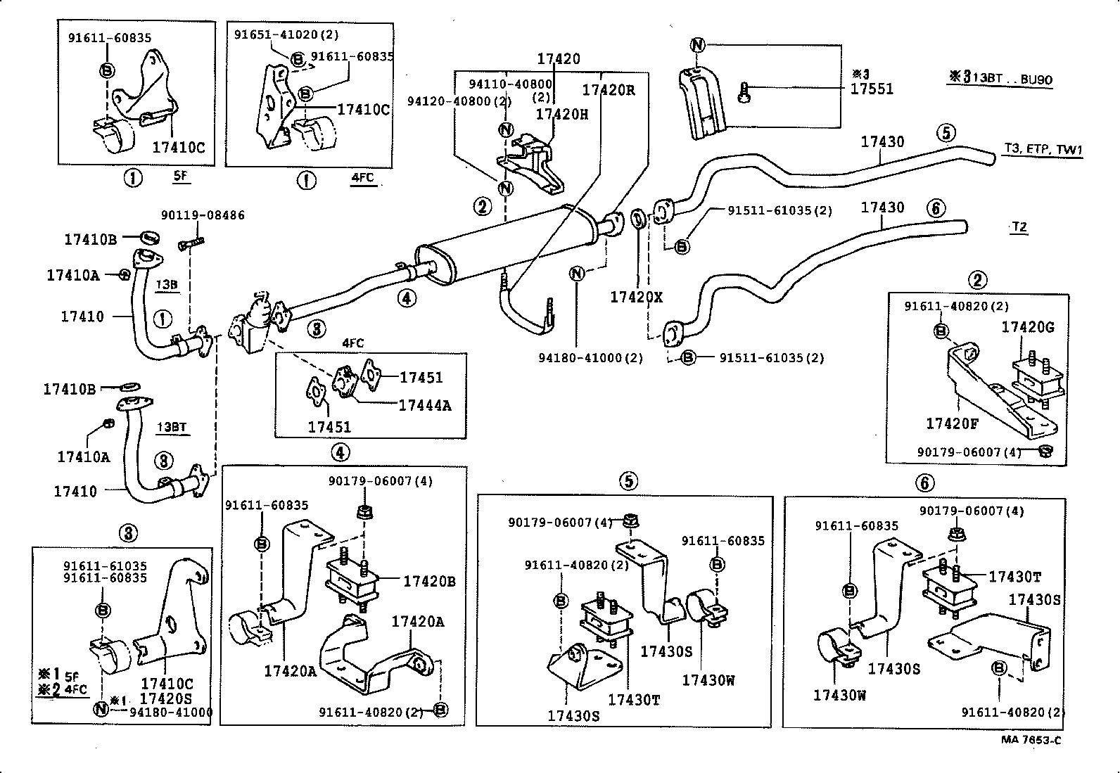 17430-58110 PIPE ASSY, EXHAUST, TAIL product image