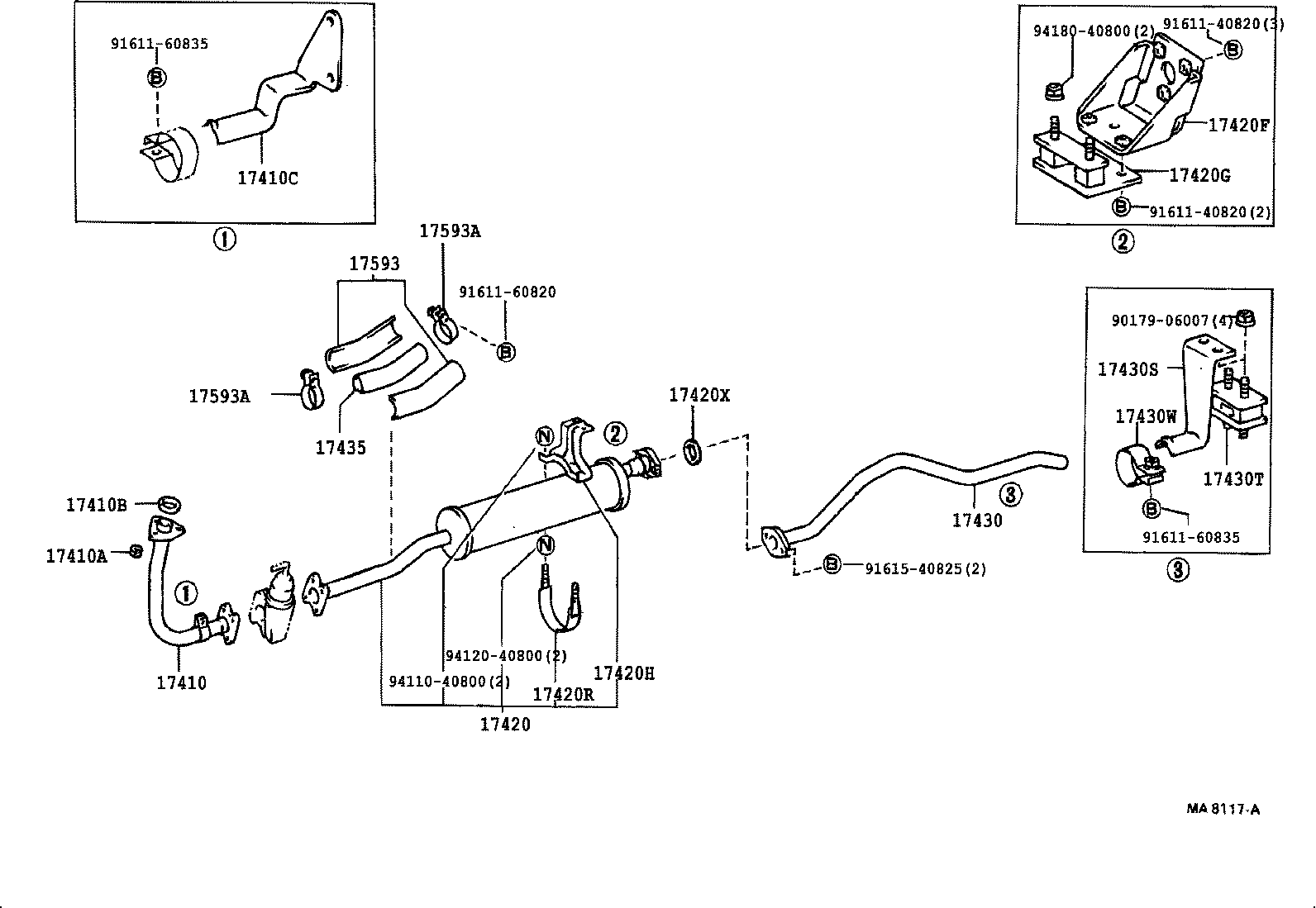 17430-58110 PIPE ASSY, EXHAUST, TAIL product image