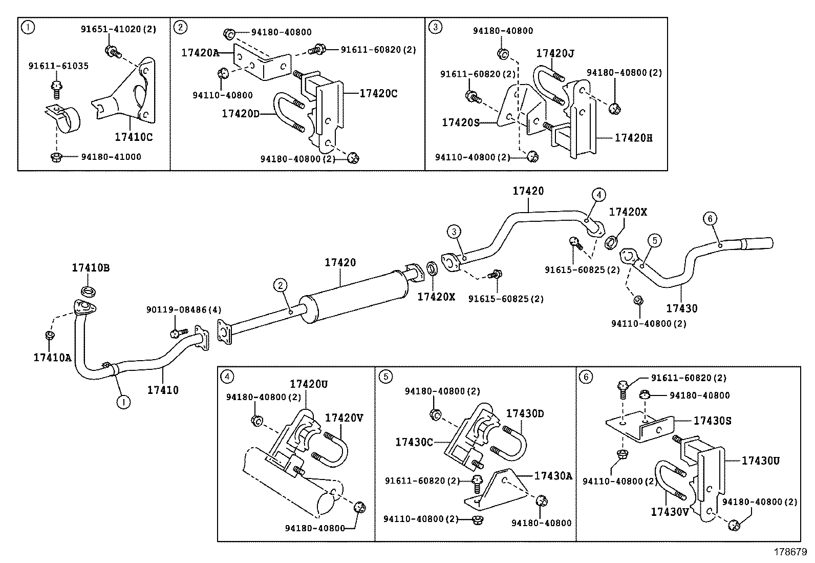 17430-58110 PIPE ASSY, EXHAUST, TAIL product image