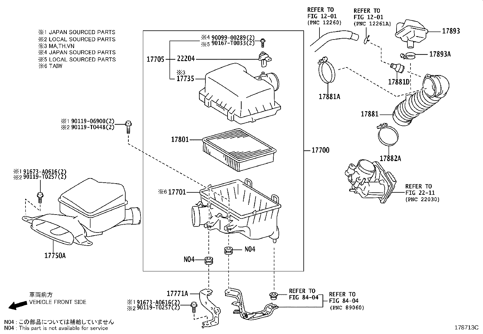 17700-0V080 CLEANER ASSY, AIR product image