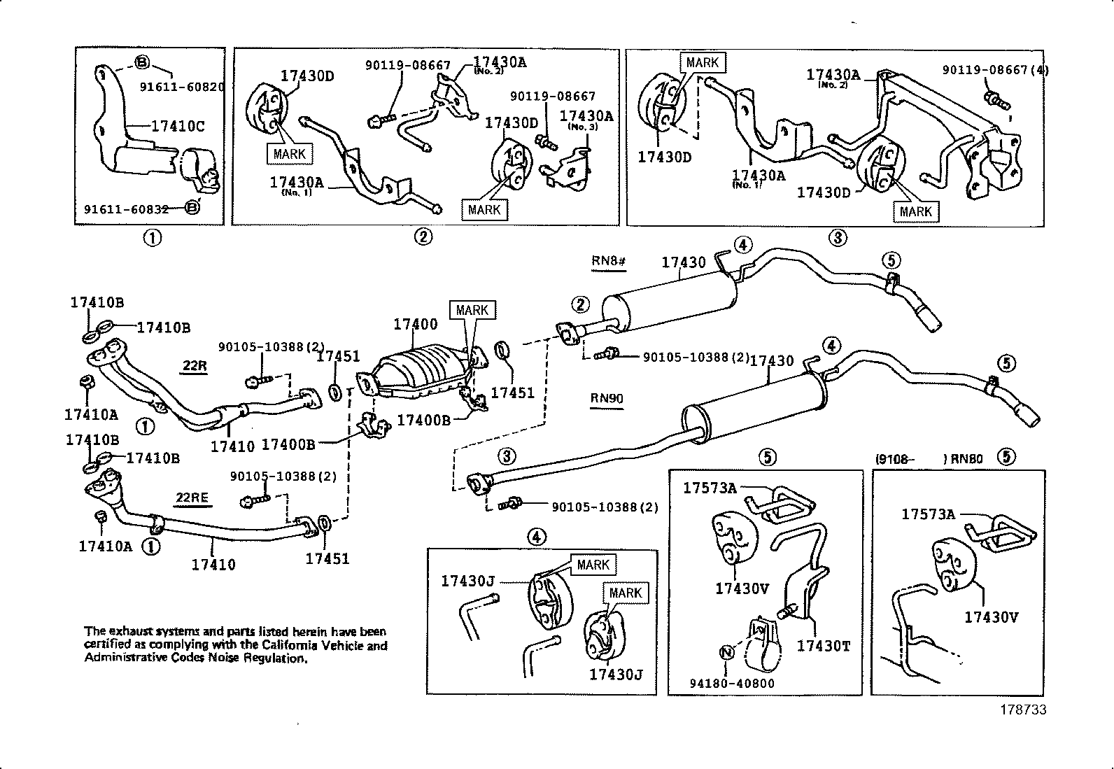 17430-65040 PIPE ASSY, EXHAUST, TAIL product image