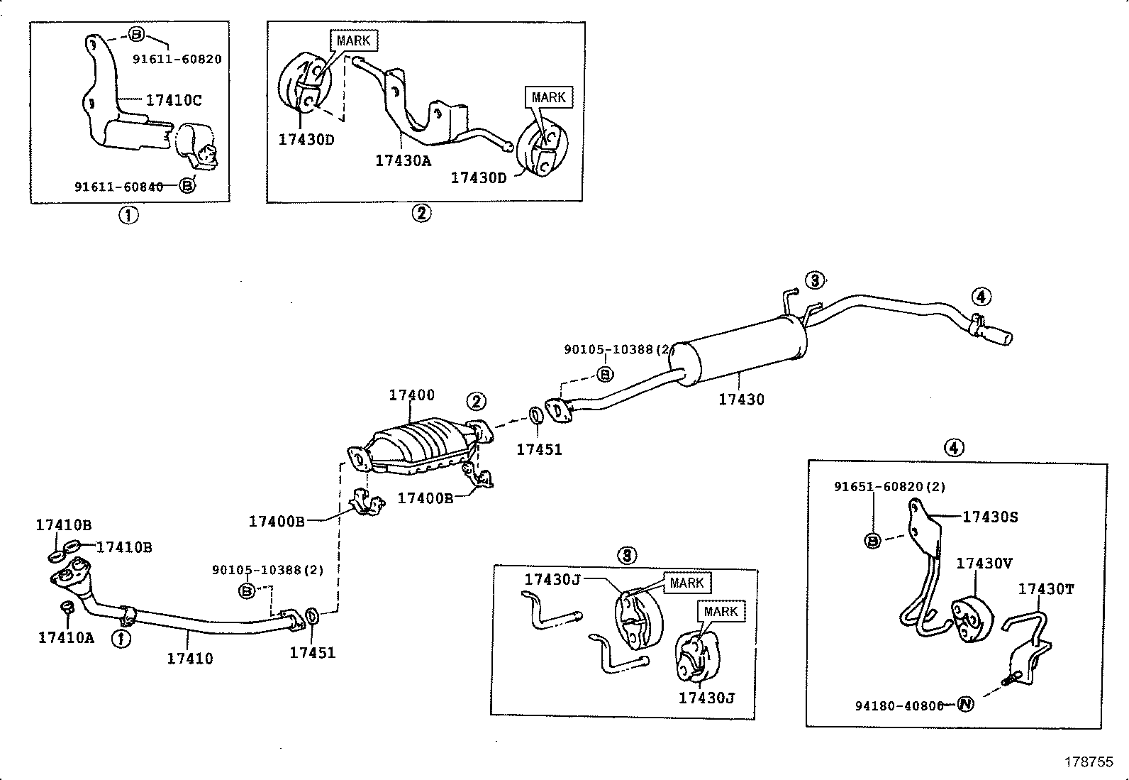 17430-65040 PIPE ASSY, EXHAUST, TAIL product image