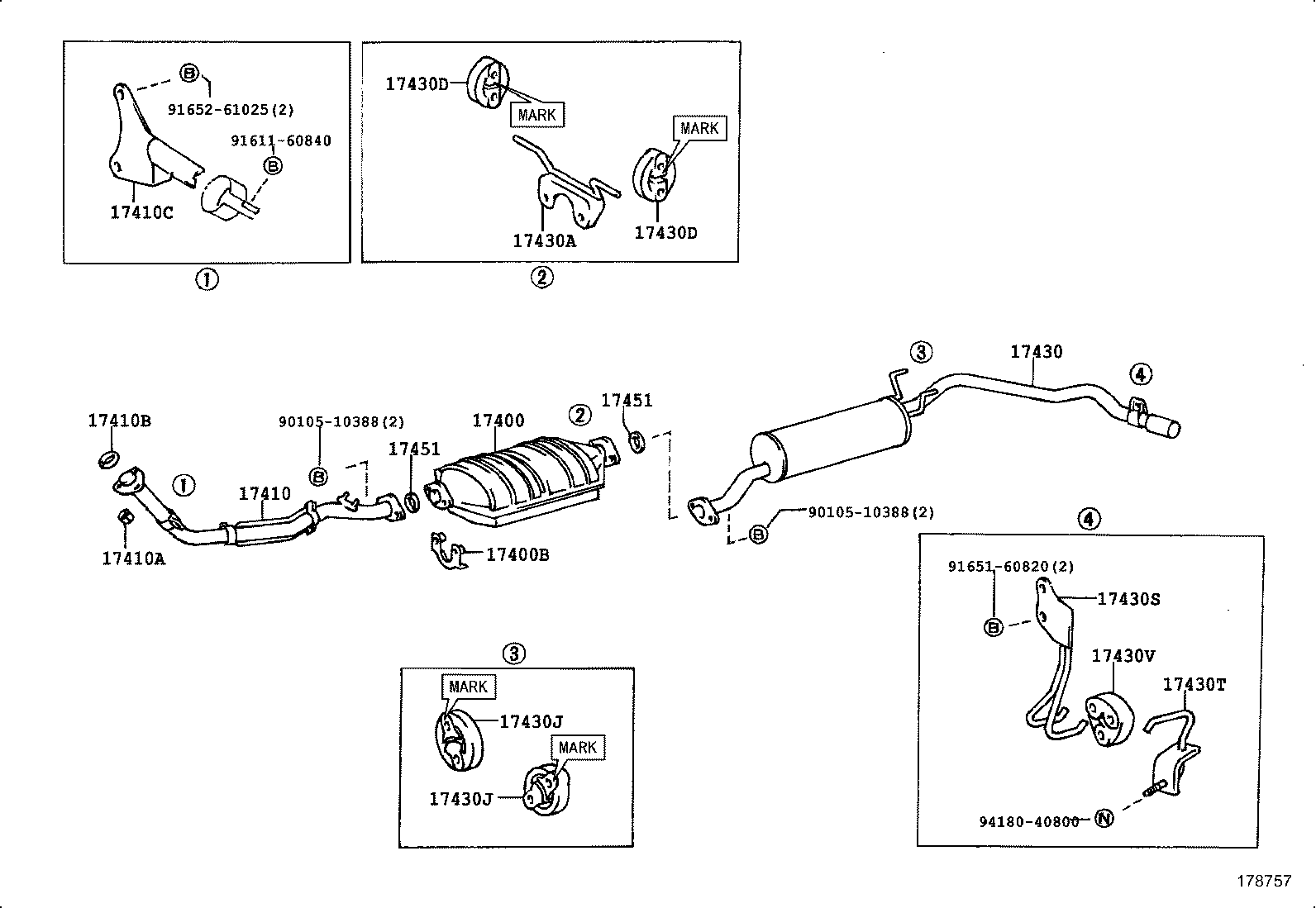 17430-65040 PIPE ASSY, EXHAUST, TAIL product image
