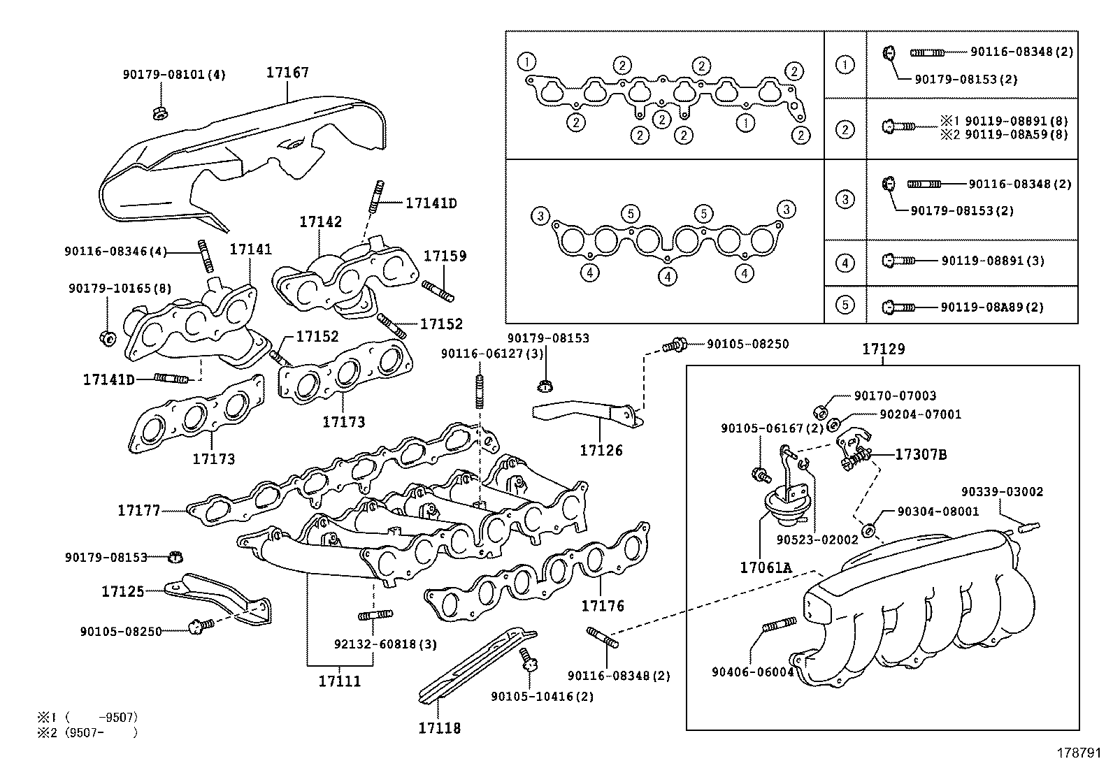 04175-46021 GASKET KIT, TURBOCHARGER product image