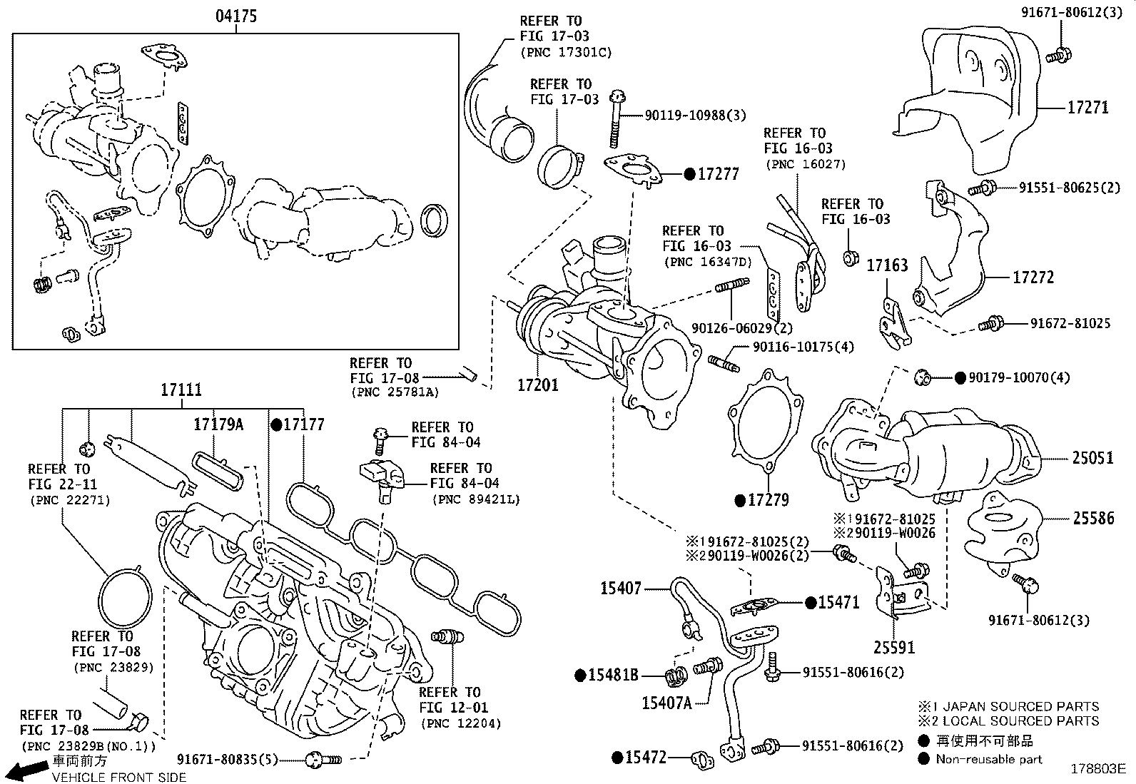 15407-47010 PIPE SUB-ASSY, TURBO OIL INLET product image