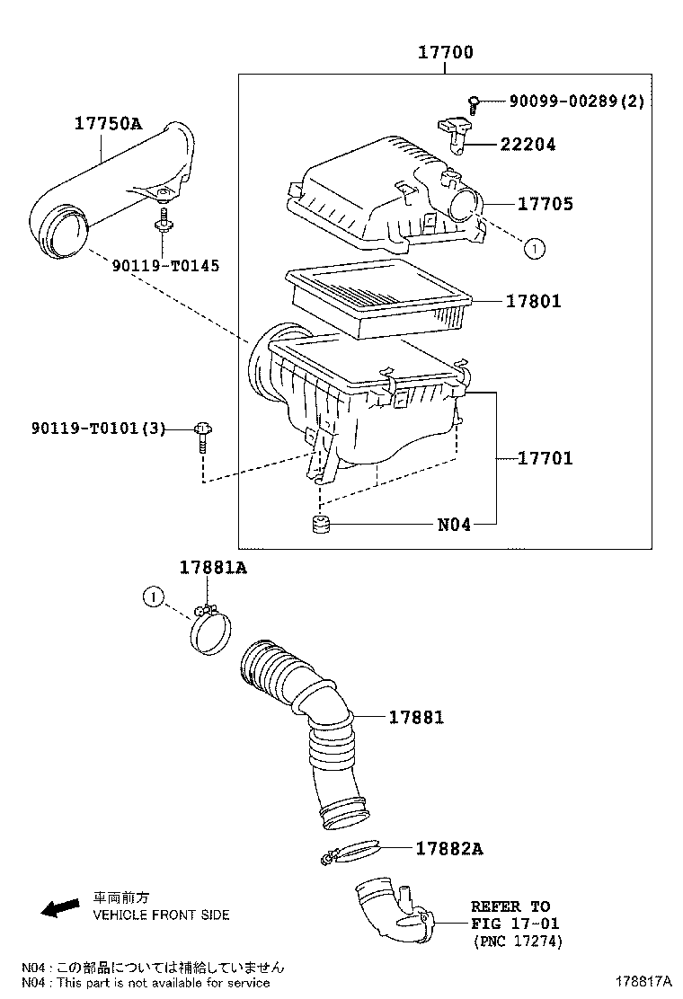 17705-0C180 CAP SUB-ASSY, AIR CLEANER product image