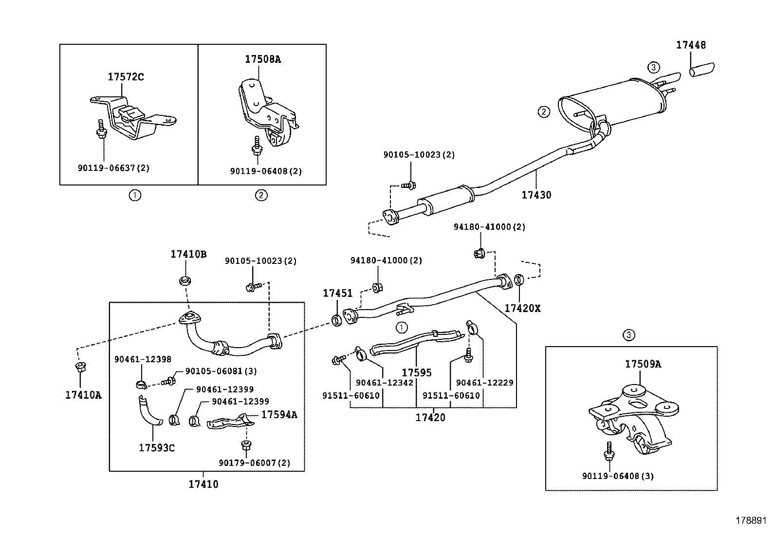 17430-64800 PIPE ASSY, EXHAUST, TAIL product image