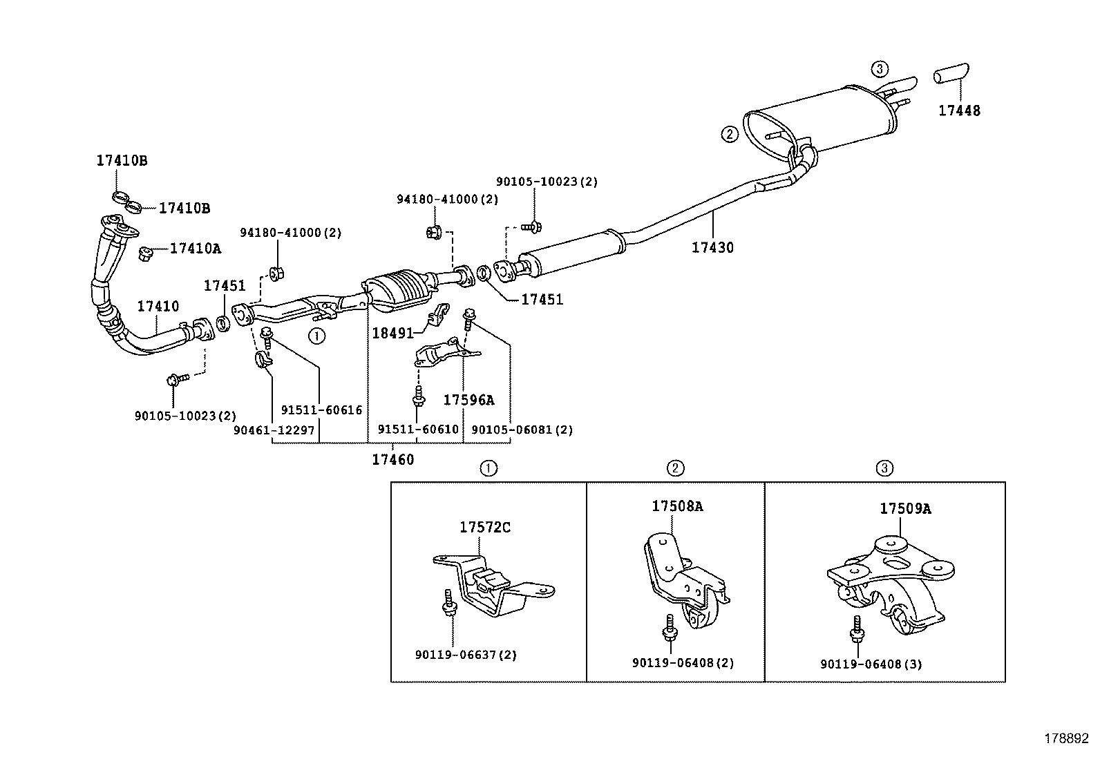 17430-64800 PIPE ASSY, EXHAUST, TAIL product image