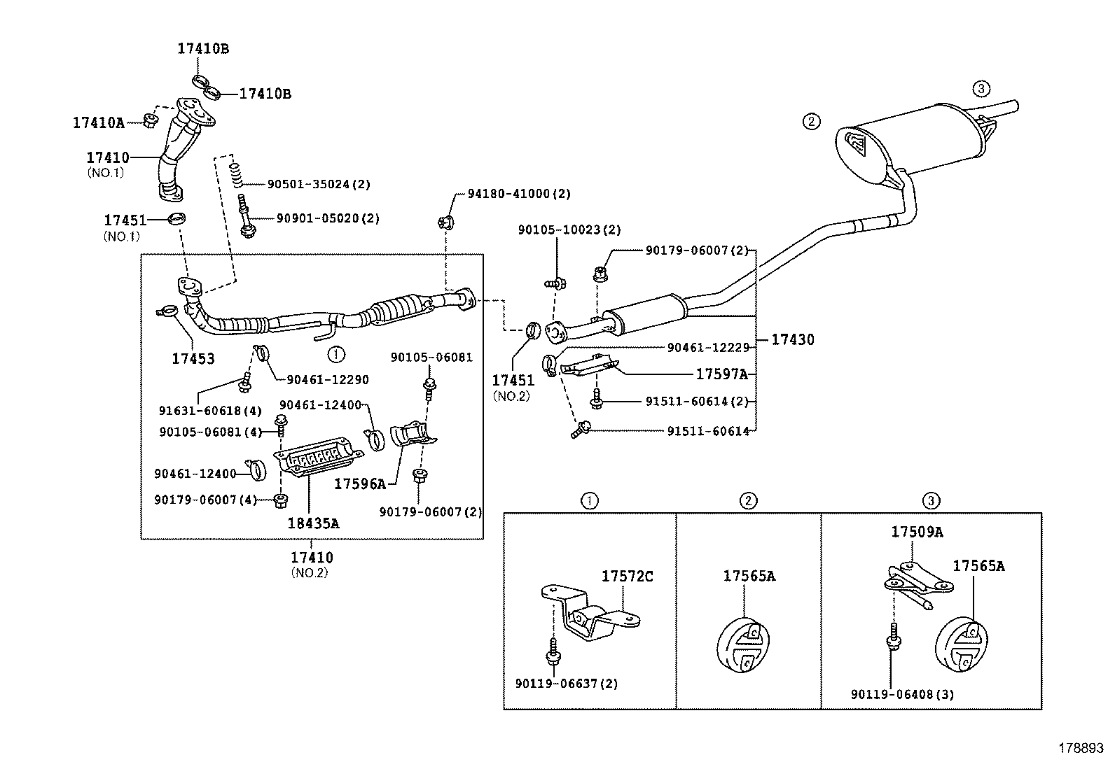 17430-64800 PIPE ASSY, EXHAUST, TAIL product image