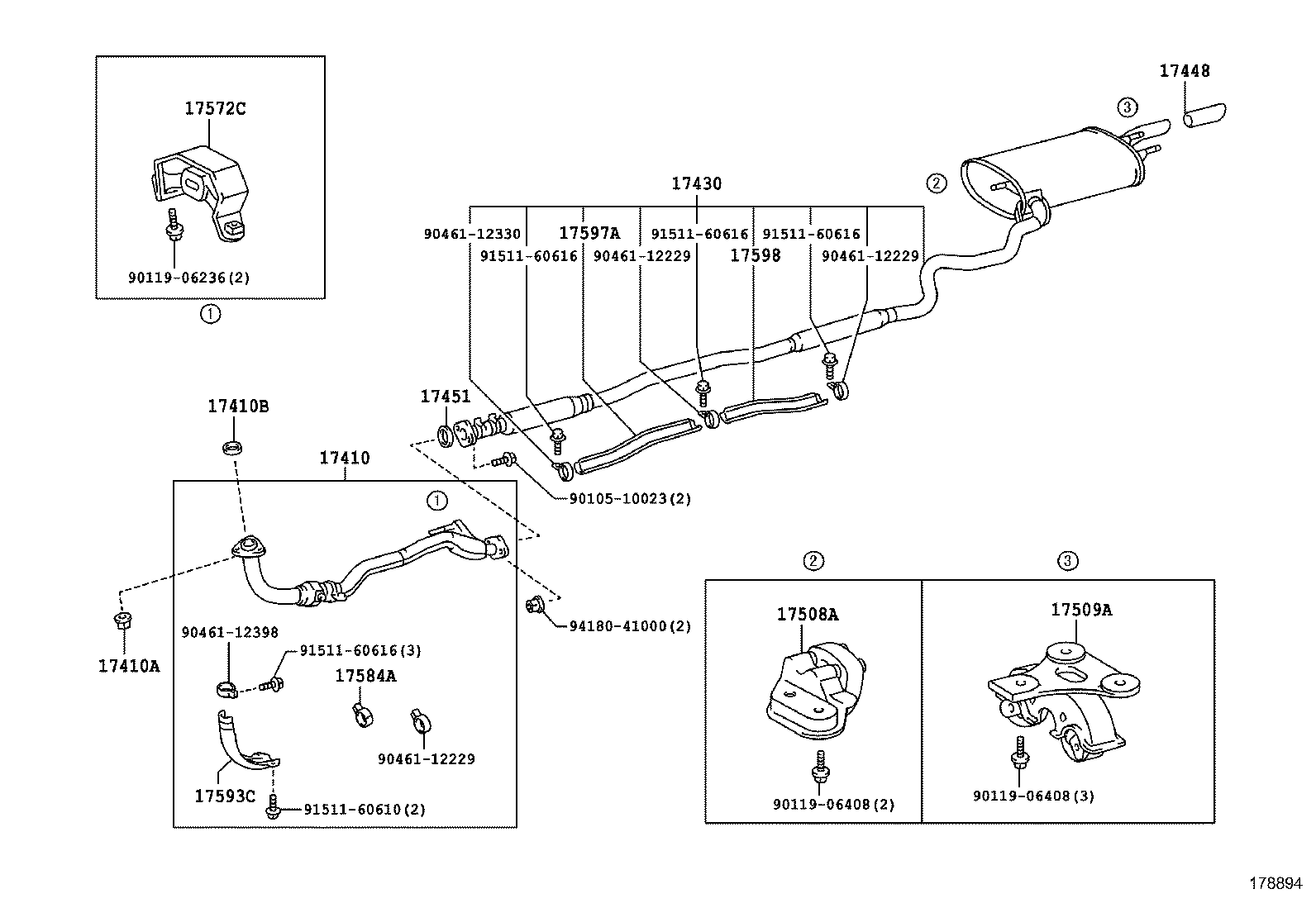 17430-64800 PIPE ASSY, EXHAUST, TAIL product image